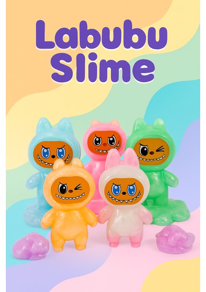 Labubu Hazır Slime Ele Yapışmaz Hazır 1 Adet Labubu Slaym Renkli, Yapışmaz, Eğlenceli Slime Oyunu modelleri