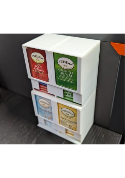 Beyaz Poşet Çay Saklama ve Düzenleme Kutusu, Şık ve Kullanışlı Organizer