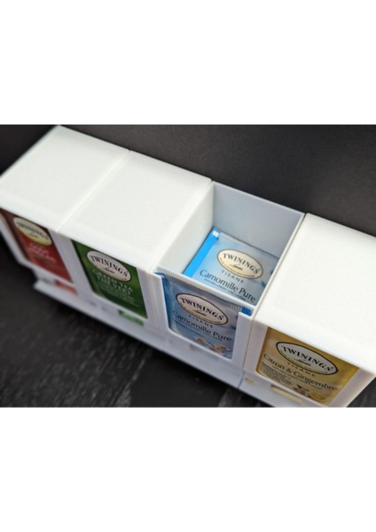 Beyaz Poşet Çay Saklama ve Düzenleme Kutusu, Şık ve Kullanışlı Organizer modelleri