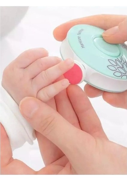Bebek, Çocuk, Yetişkin Manikür Seti Dönerli Pilli Tırnak Kesme Törpüleme Makinası