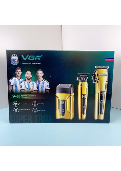 Vgr Voyager V-694 Profesyonel Şarjlı Traş Makinesi Seti - 3'ü 1 Arada Kuaför Seti indirimleri