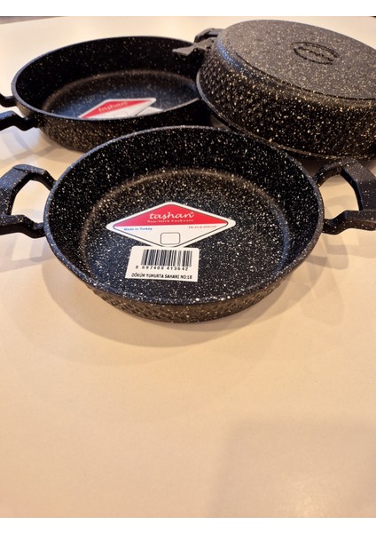 Döküm Granit 3'lü Sahan 18-20-22 cm Siyah Yumurta Sahanı fırsatları