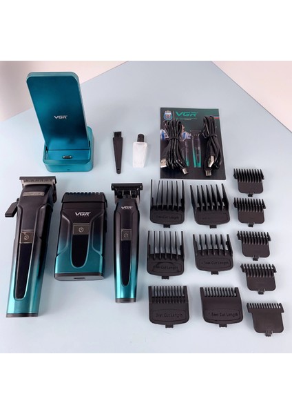 Vgr Voyager V-694 Profesyonel Şarjlı Traş Makinesi Seti - 3'ü 1 Arada Kuaför Seti