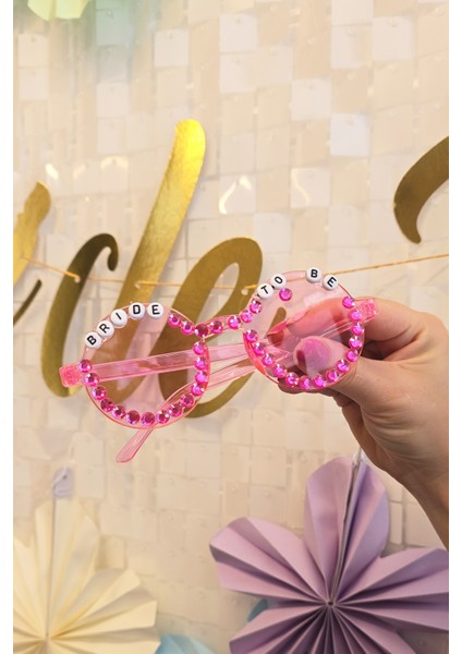 Bride To Be Yazılı Boncuklu Bride Parti Gözlüğü Pembe fiyatları