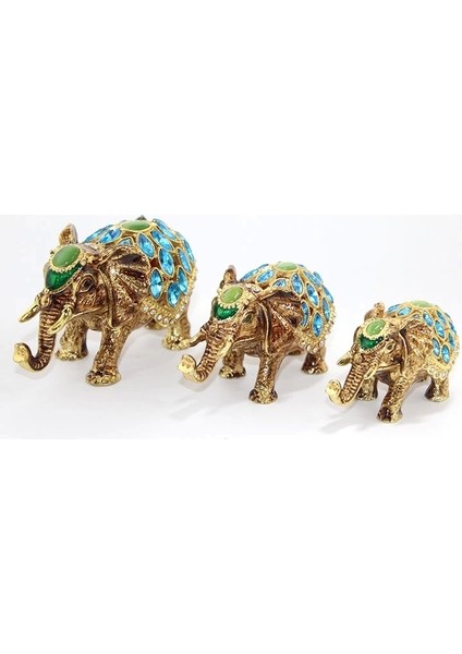 Swaroski Taşlı 3'lü Fil Figürü ALK1892