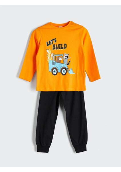Lcw Kids Uzun Kollu Baskılı Erkek Çocuk Pijama Takım (W5)