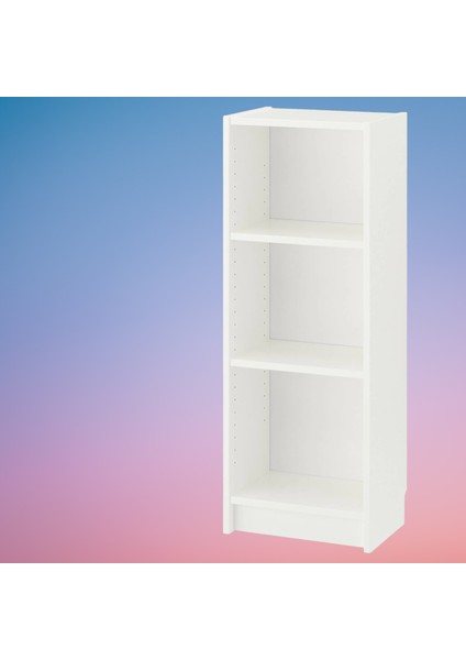 Bılly 3 Raflı Kitaplık 40 x 28 x 106 cm Beyaz Küçük Boy Kitap Saklama Ünitesi modelleri
