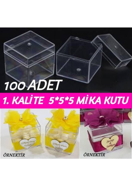 Şeffaf Mika Kutu, 15 Adet, Dekoratif ve Düzenleyici Ürünler Için Ideal
