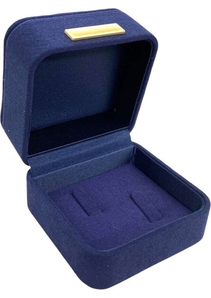 Lacivert Micro Süet Alyans Takı Kutusu, Şık ve Kullanışlı Tasarım fırsatları