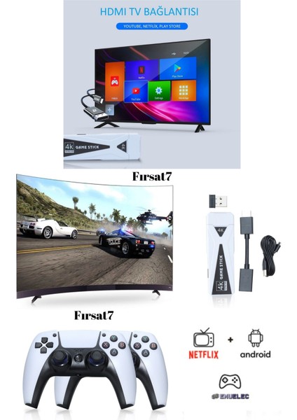 Retro Arcade Video Oyun Konsolu, X3 8k, 3d, USB Bellek, 64 Gb, Psp ve Tv Kutusu Için 30.000 + Oyun indirimleri
