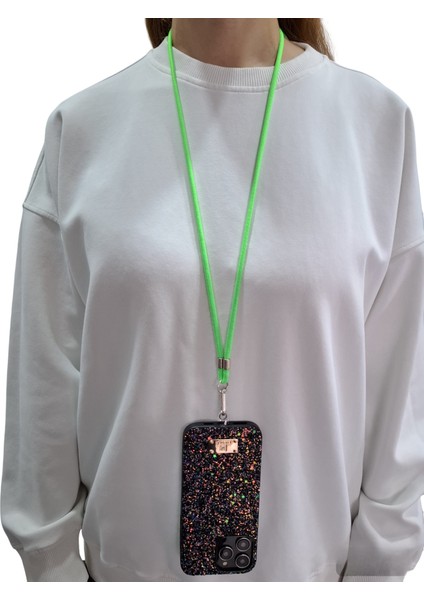 Tüm Kılıflara Uyumlu Çapraz Kullanıma Uygun Yükseklik Ayarlı Düz Renk Boyun Ipi Telefon Askısı 65CM fiyatları