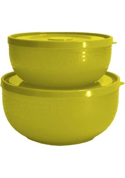 2'li Sarı Antik Kase Seti, Şık ve Estetik Dekoratif Parçalar