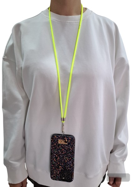 Tüm Kılıflara Uyumlu Çapraz Kullanıma Uygun Yükseklik Ayarlı Düz Renk Boyun Ipi Telefon Askısı 65CM fiyatları