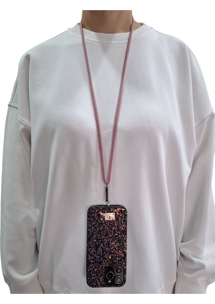 Tüm Kılıflara Uyumlu Çapraz Kullanıma Uygun Yükseklik Ayarlı Düz Renk Boyun Ipi Telefon Askısı 65CM fiyatları