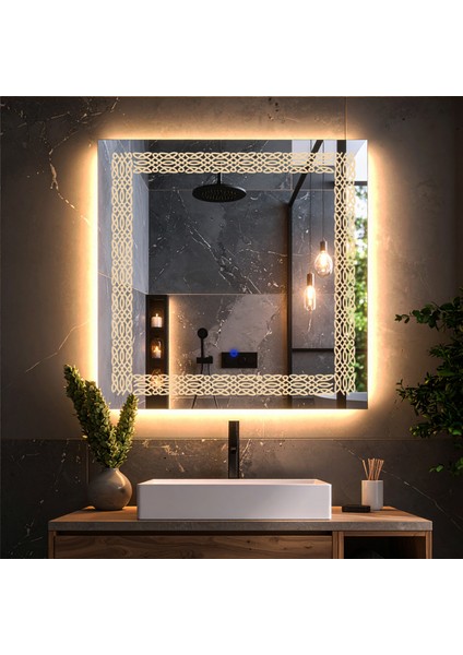 Dorein Günışığı Led'li Lazer Kumlamalı Lavabo & Banyo Aynası (Dokunmatik Sensörlü) fiyatları
