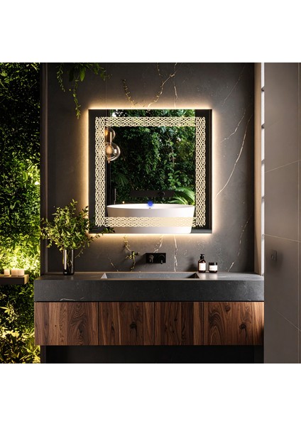 Dorein Günışığı Led'li Lazer Kumlamalı Lavabo & Banyo Aynası (Dokunmatik Sensörlü) modelleri
