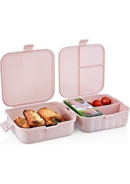 Iki Renkli Kilitli Beslenme Çantası Seti, Çatal ve Kaşık Dahil fiyatları