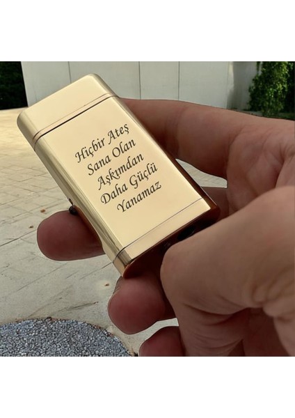 Kişiye Özel Çift Yön Baskı Turbo Jet Işıklı Saatli Çakmak -Kutulu ve Hediye Paketinde modelleri