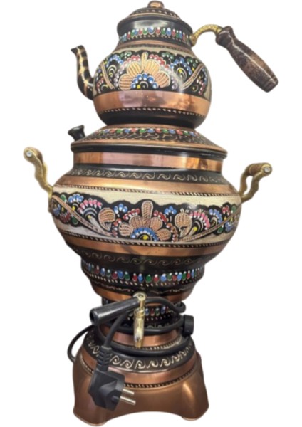 Elektrik Rezistanslı Bakır Semaver 10LT