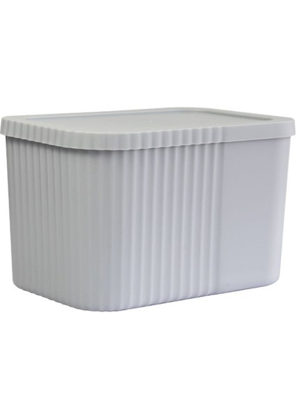 Gri Kapaklı Çok Amaçlı Saklama Kutusu 6 Litre, Düzenleyici ve Pratik Kullanımlı