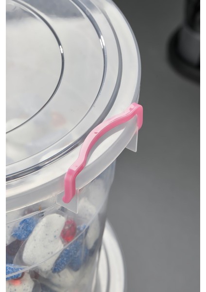 3'lü 8 Lt Deterjan Saklama Kabı, Kilitli, Banyo ve Temizlik Düzenleyici modelleri