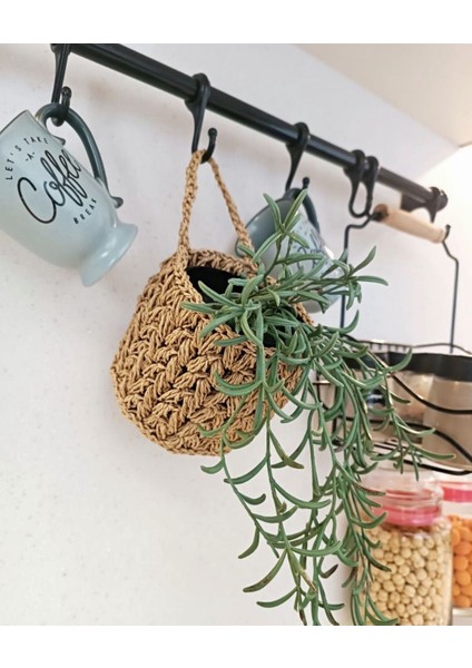 Kahverengi Çok Amaçlı Düzenleyici Kağıt Ip Sepet 10 cm Kaktüs Saksılığı fiyatları