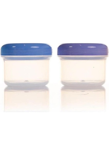Turuncu 2'li 50 cc Plastik Saklama Kabı Seti