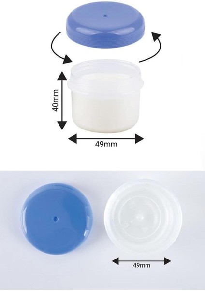 Turuncu 2'li 50 cc Plastik Saklama Kabı Seti fiyatları