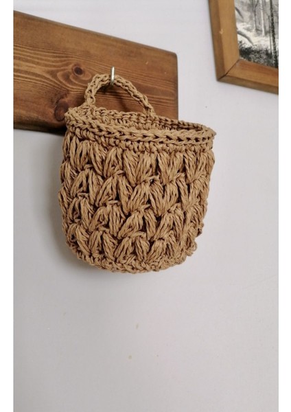 Kahverengi Çok Amaçlı Düzenleyici Kağıt Ip Sepet 10 cm Kaktüs Saksılığı modelleri