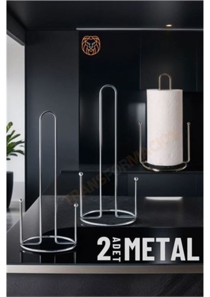 Çok Renkli Metal Kağıt Havlu Tutucu Seti 2'li, Şık ve Pratik Tasarım