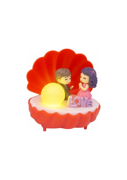 Işıklı ve Müzikli Kar Küresi ve Gece Lambası Pembe