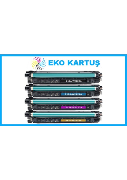 Hp 212A-W2120A-W2121A-W2122A-W2123A Toner 4 Renk Muadil Toner Çipli