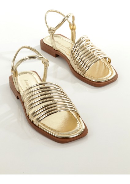 MİA026-1565 Kadın Çoklu Biyeli Abiye Günlük-Düğün-Eğlence-Altın Tatil Terliği