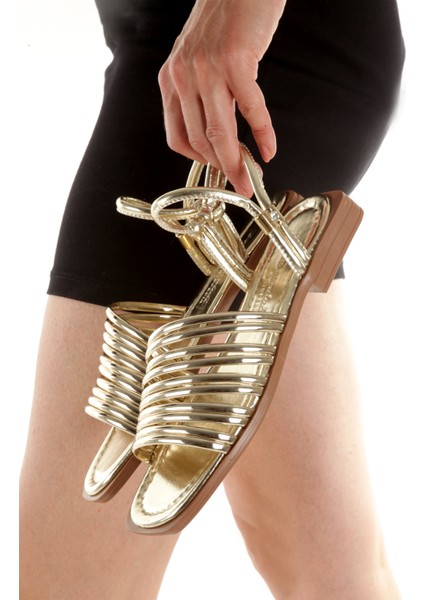 MİA026-1565 Kadın Çoklu Biyeli Abiye Günlük-Düğün-Eğlence-Altın Tatil Terliği fırsatları