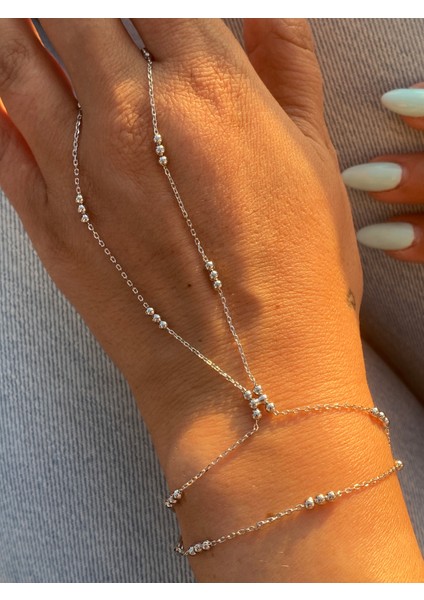 Şahmeran 3 Toplu Ince Zincir Zarif Model Gümüş Renk 14K Rodyum Kaplama