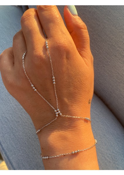 Şahmeran 3 Toplu Ince Zincir Zarif Model Gümüş Renk 14K Rodyum Kaplama