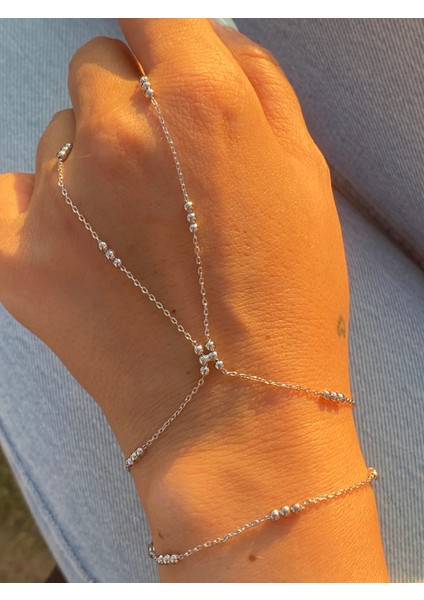 Şahmeran 3 Toplu Ince Zincir Zarif Model Gümüş Renk 14K Rodyum Kaplama