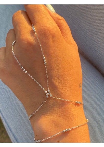 Şahmeran 3 Toplu Ince Zincir Zarif Model Gümüş Renk 14K Rodyum Kaplama