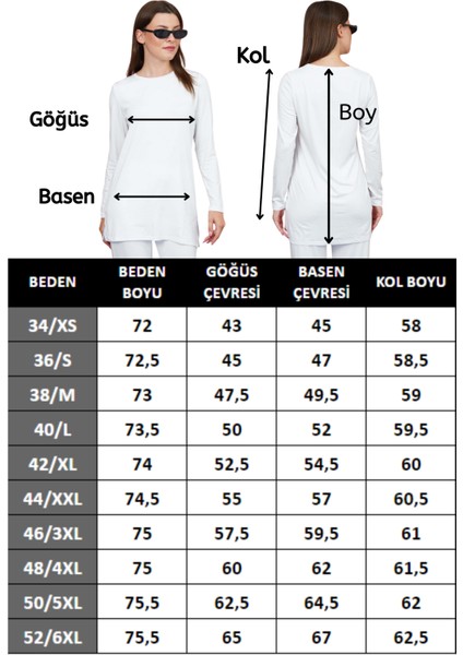 Kadın Viskon Full Likra Tunik-Beyaz indirimleri