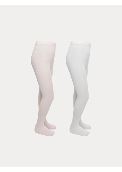 Lcw Kids Desenli Kız Çocuk Külotlu Çorap 2'li (W5)