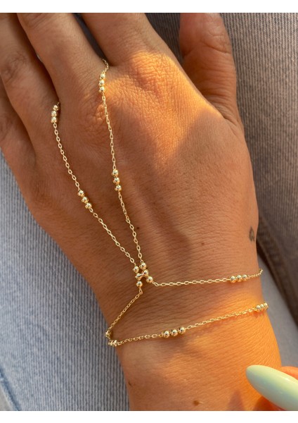 3 Toplu Ince Zincirli Zarif Model Şahmeran Altın Rengi