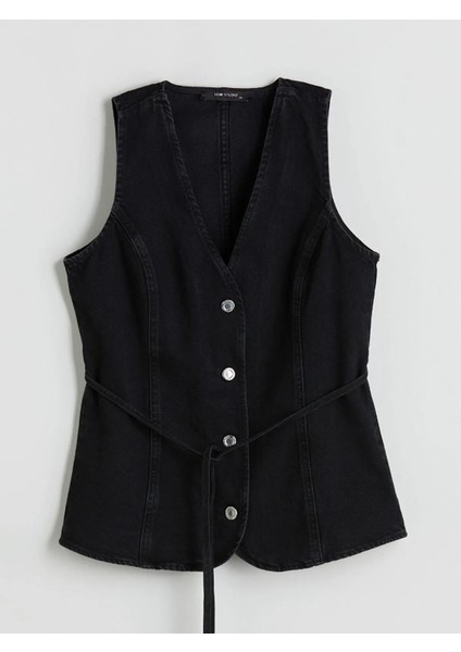 Lcwaıkıkı Classic V Yaka Kadın Jean Yelek (W5) indirimleri