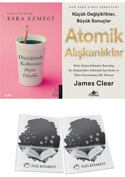 Düştüğünde Kalkarsan Hayat Güzeldir ve Atomik Alışkanlıklar + Hediyeli