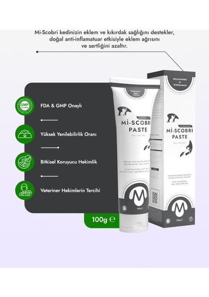 Mi-Scobri Paste Kemik Kırkırdak Sağlığı Kedi Malt Macunu 100 gr modelleri