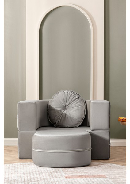 Tia Tekli Koltuk & Puf Özellikli & Açılabilir & Tek Kişik Tv Koltuk & Yataklı & Antrasit indirimleri