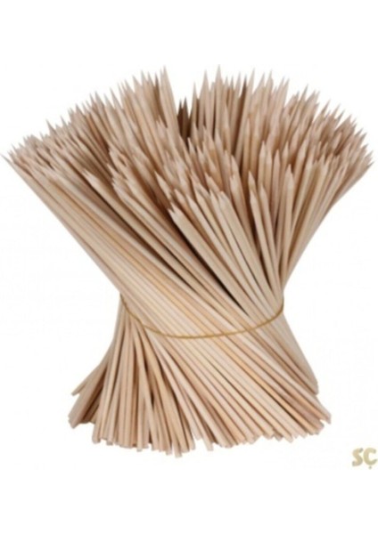 Renkli Ahşap Çöp Şiş Çubuğu 25 cm 500 Adet, 3 mm Kalınlık modelleri