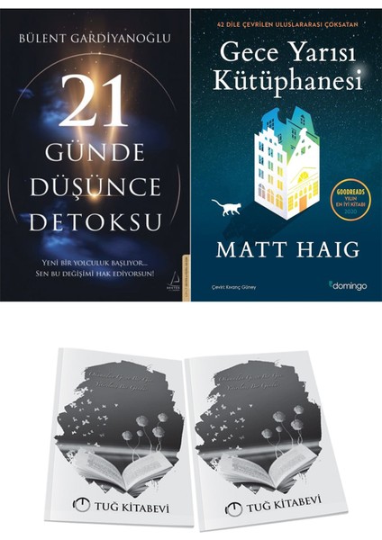 21 Günde Düşünce Detoksu ve Gece Yarısı Kütüphanesi + Hediyeli