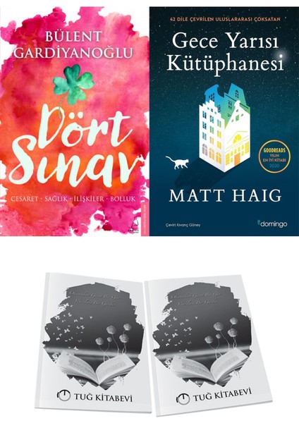 Dört Sınav: Cesaret-Sağlık-Ilişkiler-Bolluk ve Gece Yarısı Kütüphanesi + Hediyeli
