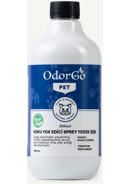Pet Koku Yok Edici Sprey Yedek Şişe (500 ml)