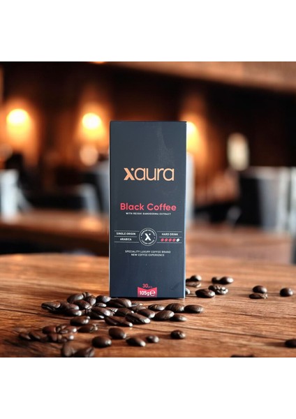 Xaura Black Coffee With Reishi Ganoderma - Arabica Çekirdekli Özel Seri - 30 x 3.5g fiyatları